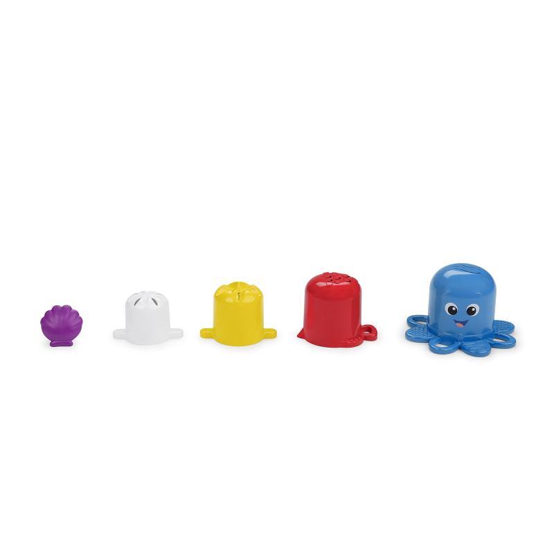 樂天商城 - ベビーアインシュタイン Baby Einstein つみかさねカップ・たこのオーバス【3ヶ月～】お風呂用おもちゃ 水遊び 13145