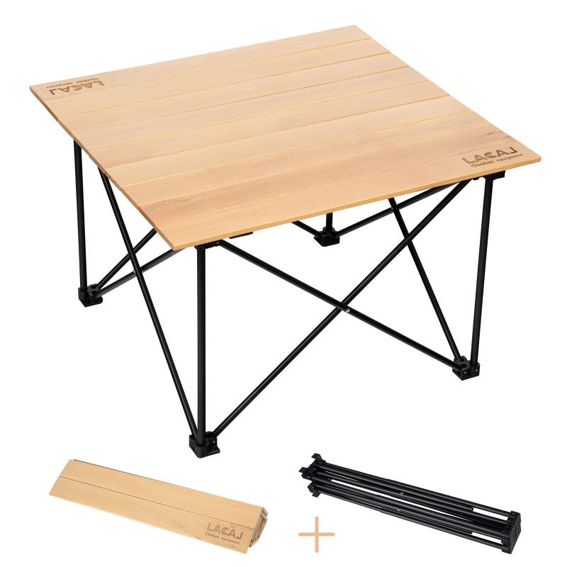LACAL アウトドアテーブル ロールテーブル キャンプテーブル 折り畳み式 103/126*60*58/45/17.5cm 簡単組立 3階段高さ調整可能 BBQ アウトドア用