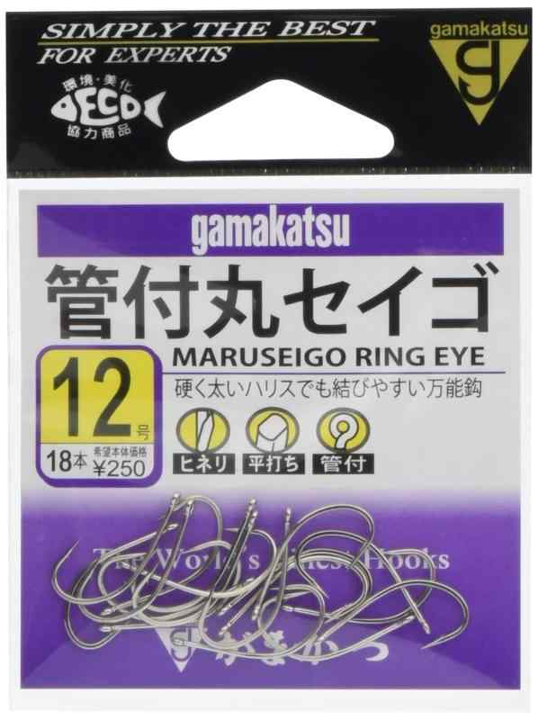 がまかつ(Gamakatsu) 管付丸セイゴ 白 12号