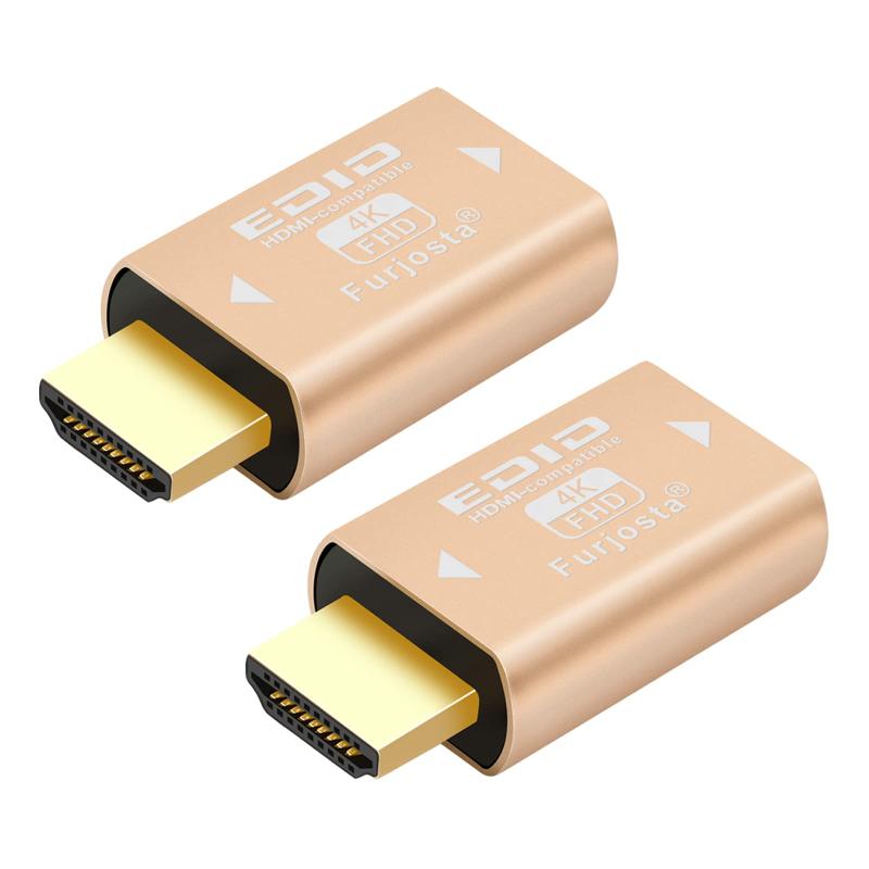 櫻花舎楽天市場店の4K HDMI EDID エミュレーター パススルーアダプター オス-メス カプラー HDMI ダミープラグ コンピュータ マルチディスプレイ セットアップ モニター プロジェクター ビデオス/メス スプリッタ｜アングル2