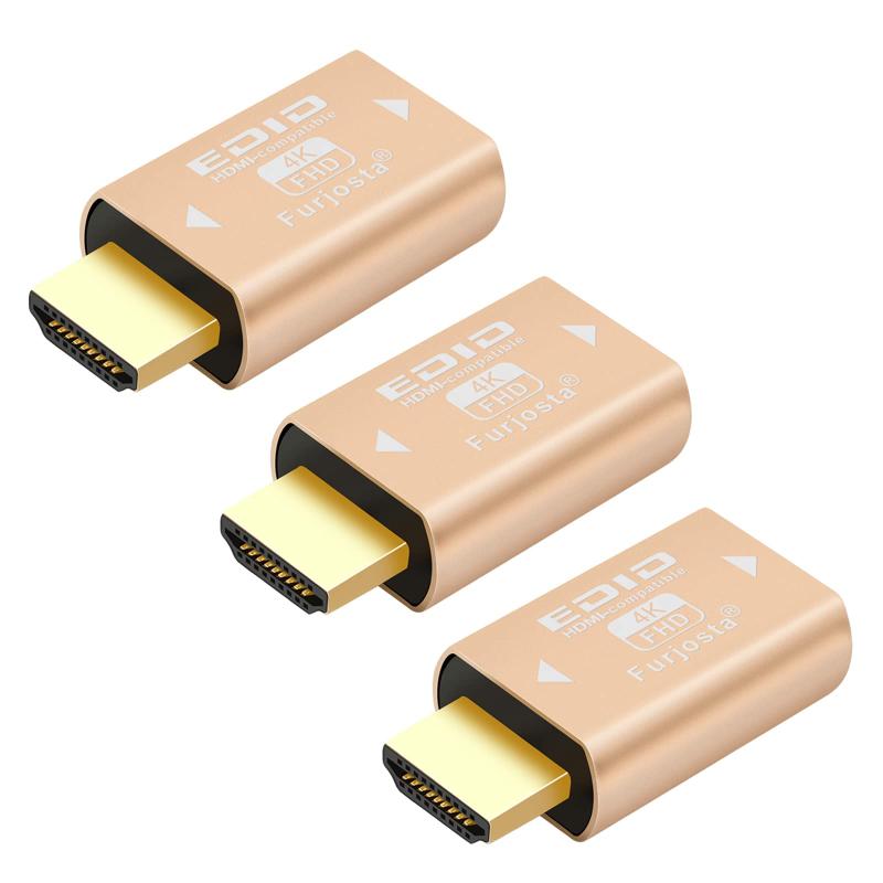 櫻花舎楽天市場店の4K HDMI EDID エミュレーター パススルーアダプター オス-メス カプラー HDMI ダミープラグ コンピュータ マルチディスプレイ セットアップ モニター プロジェクター ビデオス/メス スプリッタ｜アングル3