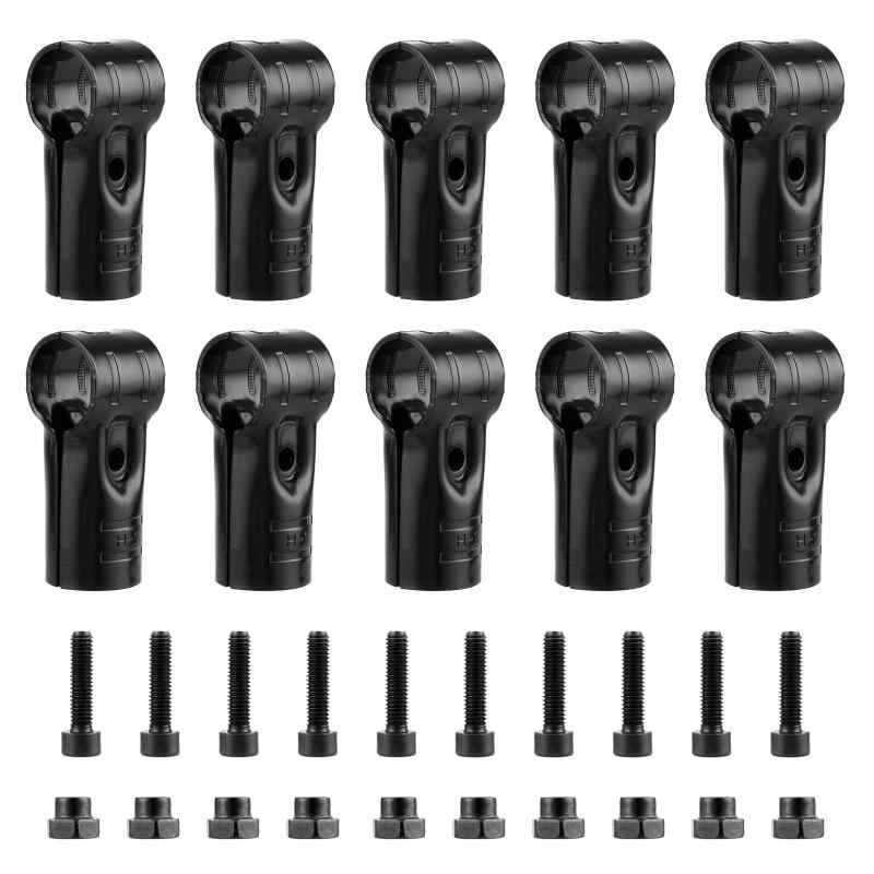やぬき 10個セット イレクターパイプ メタルジョイント Φ28mm イレクターパイプ ジョイント ボルトとナット10個付き 組み立て・分解が自由