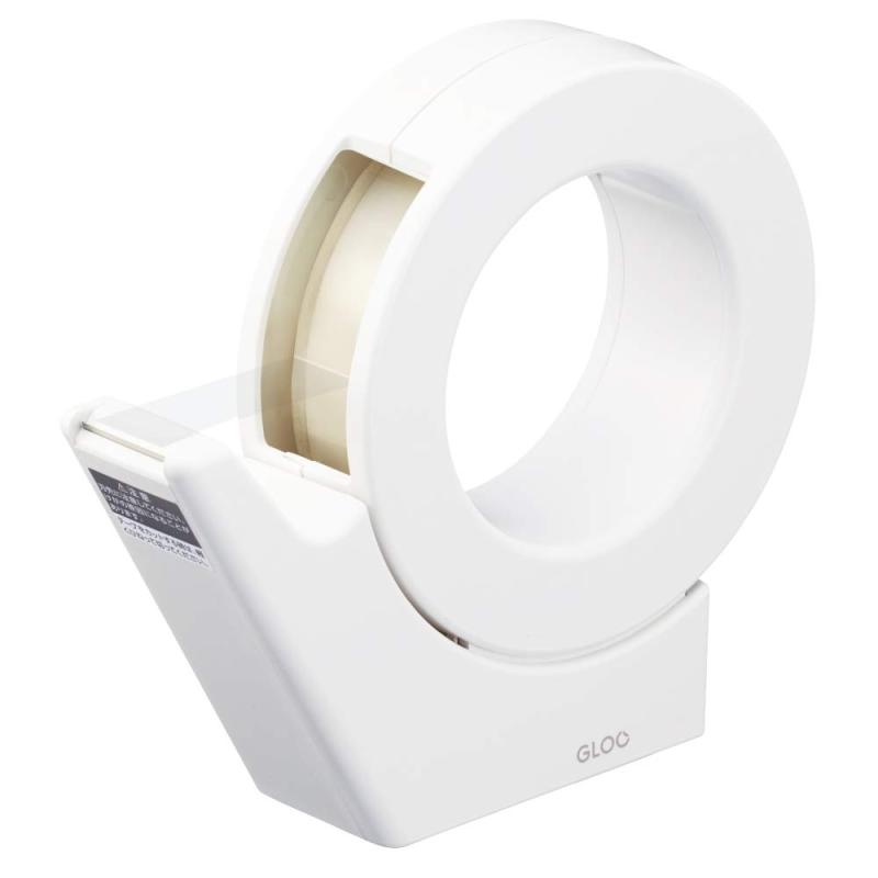 コクヨ テープカッター GLOO 吸盤 ハンディタイプ 大巻き 専用 白 本体サイズ:H133xW38xD149mm/164g T-GM500W片手で軽く切りやすいテープカッター。大巻きテープ専用。テープは付属しておりません。【サイズ】幅149×奥行38×高さ133mm【対応テープ】 大巻き・幅18mm・外径96mmまでのテープが使用できます。【色】 白 刃は交換できません。【材質】 本体・カバー/R-ABS・刃/ステンレス・吸盤/シリコン