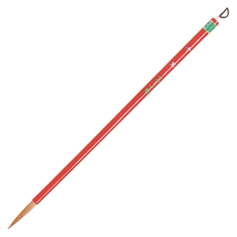 書道筆 長々鋒 やや硬め コリンスキー毛 イタチ毛・商品サイズ：約6.3径×24mm・軸径：約6.3mm・穂の形状：長々鋒・穂の長さ：約32mm・弾力：やや硬め・主原毛：コリンスキー毛（イタチ毛）
