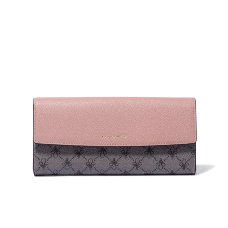 [パトリックコックス] 長財布 《リッチ》 ユリ柄プリント PVC牛革コンビ かぶせボタン式 PXLW7LT1