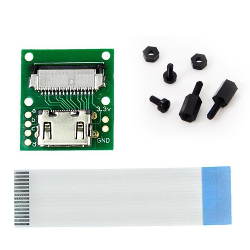 chenyang HDMI - HDMI - マイクロHDMI 180度角度付きコネクタソケット Raspberry PI 3B/3B+/4B用 2個/セット