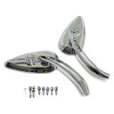 Szmsmy for 2013年ハリウッドエレクトラグライドウルトラクラシックピースオフィサーSE FLHTCUのクローム3Dスカルティアードロップミラー