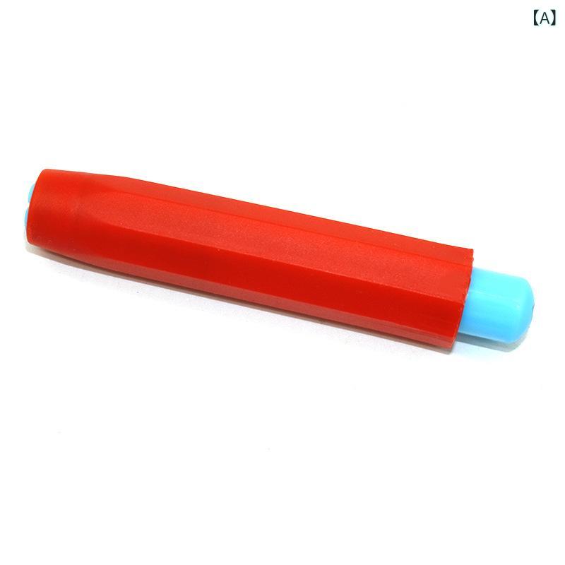 チョークホルダー 粉筆カバー プラスチック 5色 赤 青 緑 授業用具 文房具 学習ツール 必需品 okashashop-10402991 櫻花舎楽天市場店 サンプル画像2