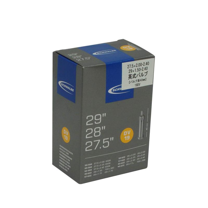 SCHWALBE(シュワルベ) 【正規品】16×1.35、16×11/4、18×1.25用チューブ 英式 40mmバルブ 4DV