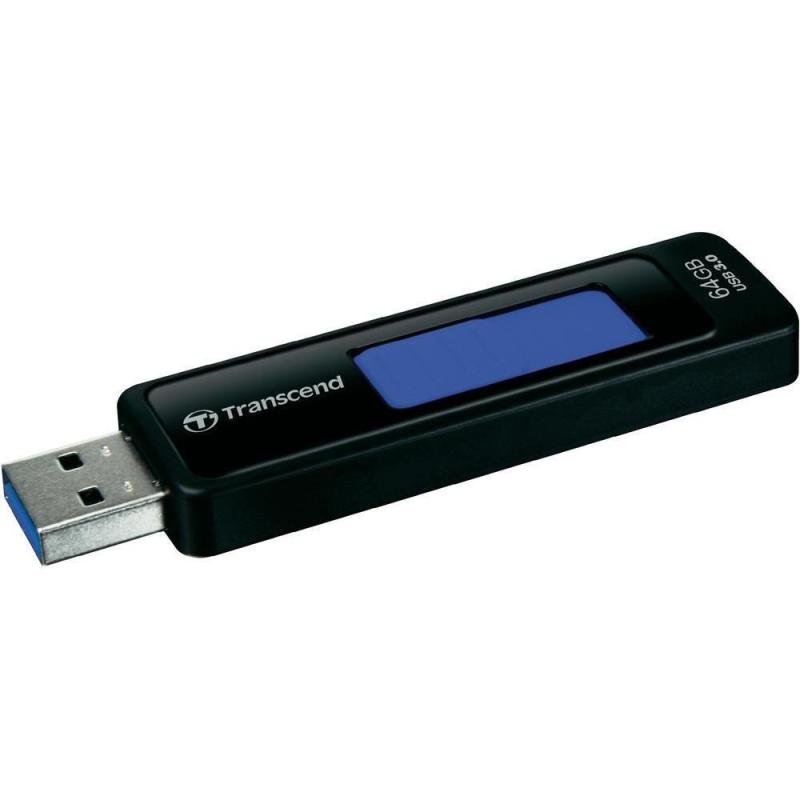 Transcend USBメモリ 64GB USB 3.0 スライド式 ブラック TS64GJF760