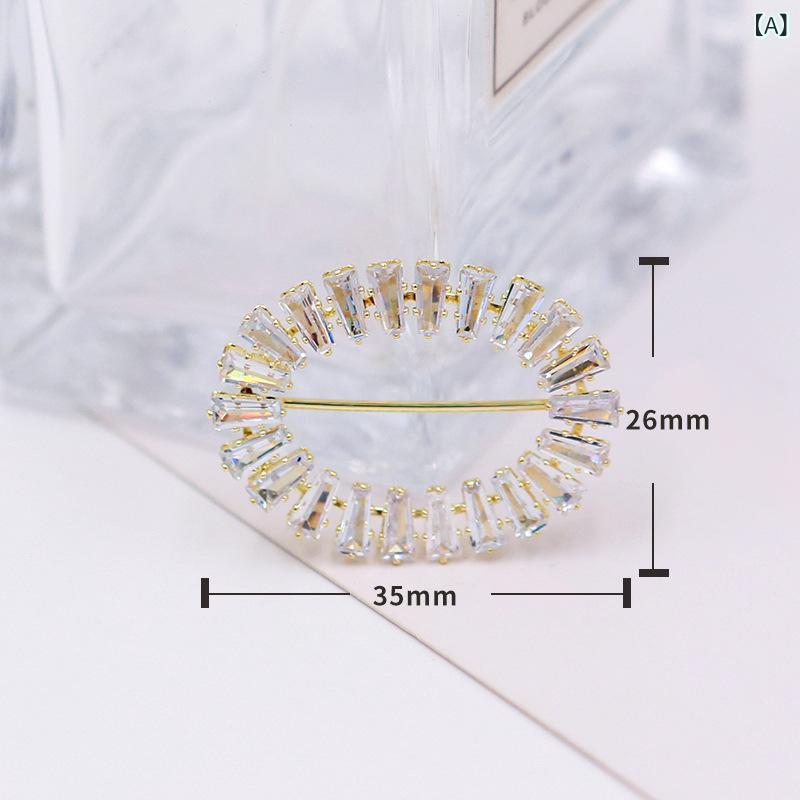 アクセサリーパーツ メンズ レディース ジルコニア 装飾 バックル 金属 電気メッキ加工 輝く 楕円形 方..