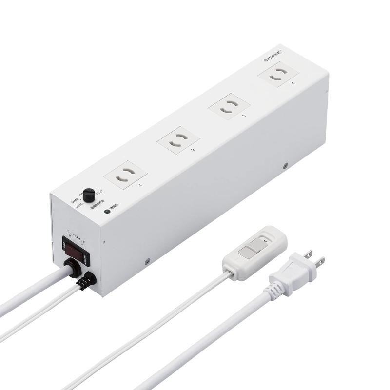 EHT 法人向け 4口タップ 2P抜け止め 3m 輪番機能付 マグネット付 ホワイト T-H0303WH