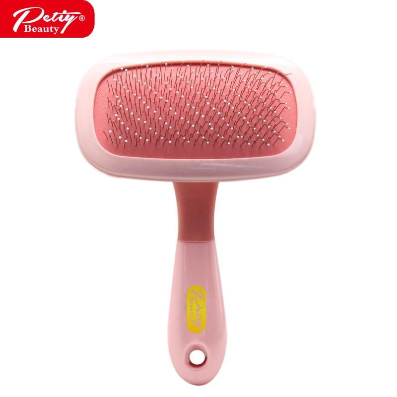 Slicker Brush - ペットブラシ 猫 犬 360度回転 二層構造 丸頭マッサージ ステンレス針 お手入れ グルーミング 普段使い