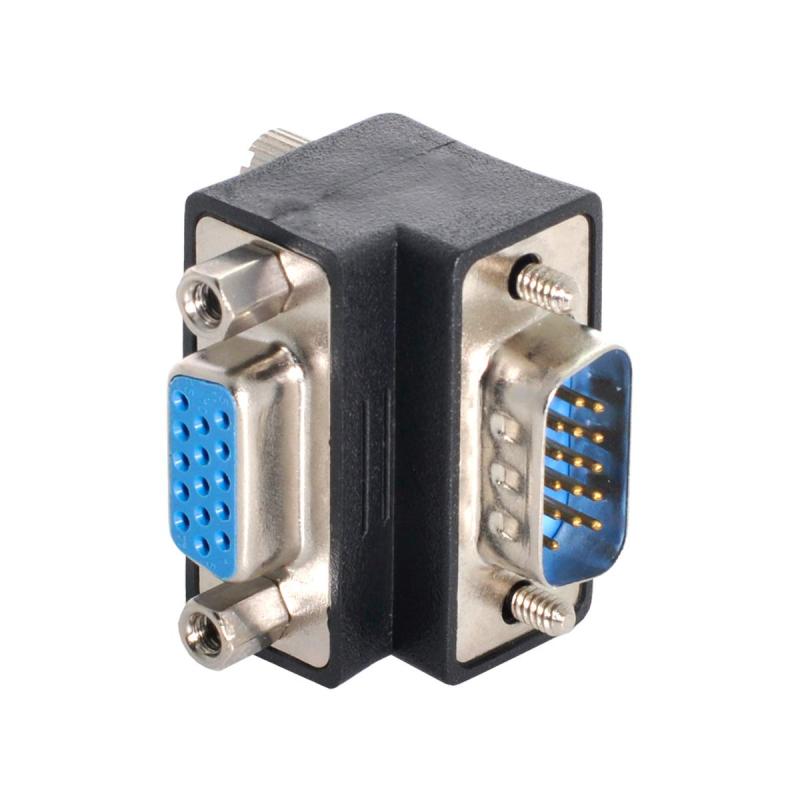 CYアダプタ90度上角VGA SVGAモニタプロジェクタオス・メス拡張アダプタ