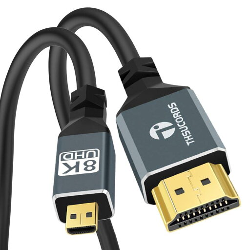 Thsucords 超薄型 8K Micro HDMI ケーブル Thsucords 超薄型 8K Micro HDMI ケーブル