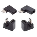 Cablecc 2 ピース/ロット 480Mbps USB2.0 to Micro USB Type-C USB-C データ電源アダプタ リバーシブルデザイン チェーン穴付き