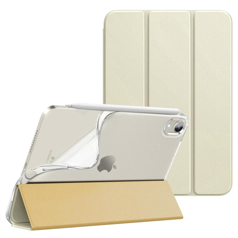 iPad Mini6 ケース 2021モデル Dadanism iPad Mini 第6世代 保護ケース スマートカバー 透明感 薄型 PU レザー キズ防止開閉式 三つ折薄型 TPU素材 スタンド機能 衝撃吸収 オートスリープ機能付き