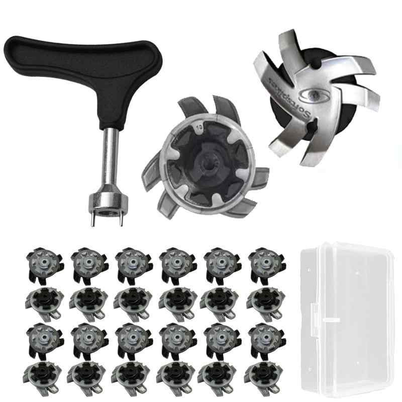 Joebo ゴルフシューズ スパイク 24個入 ゴルフスパイク鋲 交換用 スパイク ゴルフ 鋲 滑り止め 簡単脱..