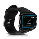 kwmobile 交換ベルト Garmin ForeAthlete 920XT対応 バンド - シリコンバンド ソフト TPU 耐久性 黒色