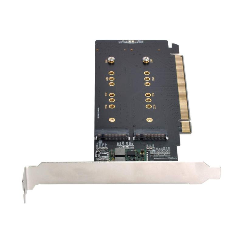 Cableccデュアル2XNVME M.2AHCIからPCIEExpress 3.0 Gen3 X8X16レイドカードVROCRaid0ハイパーアダプター