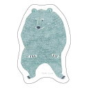 イーオクト キッチンスポンジ 天然素材100% 速乾 くま ホワイト地 最大7×10.3cm kata kata、厚さ2cm(3)