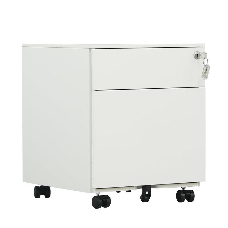 MTLES オフィスワゴン 袖机 キャスター付き 鍵付き 3段オールロック シリンダー錠 デスクワゴン サイドワゴン キャビネット 完成品 大容量 A4対応 丈夫なスチール製 サビ止め塗装 幅390×奥行45