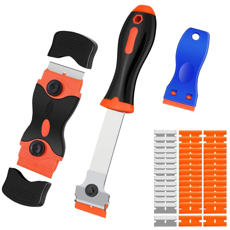 Cluolingカミソリ刃スクレーパー ラベル 登録ステッカー 色合い フロントガラスからのグリース ポケッ..