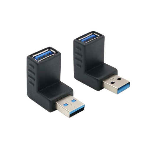 Basicest USB 3.0 オス - メス アダプタ USB オス - メス Lベンド 直角 アダプタ 90度 アダプタ エクステンション 上向き/下向き変換コネクタ Basicest USB 3.0 オス - メス アダプタ USB オス - メス Lベンド 直角 アダプタ 90度 アダプタ エクステンション 上向き/下向き変換コネクタ