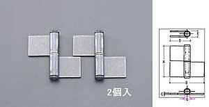 125x105.6mm 鉄旗丁番(左勝手・溶接用/2枚) EA951BY-225 125x105.6mm 鉄旗丁番(左勝手・溶接用/2枚) EA951BY-225