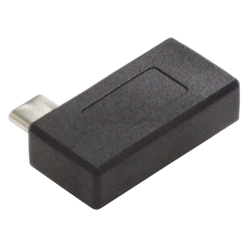 櫻花舎楽天市場店のアイネックス USB3.1 Type C 変換アダプタ Cオス - Aメス タイプC L型 U30CA-LFADT｜アングル3