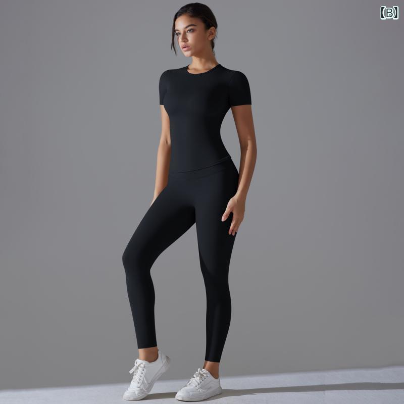 セットアップ レディース 半袖 トップス ロングパンツ 長ズボン ランニング 伸縮性...