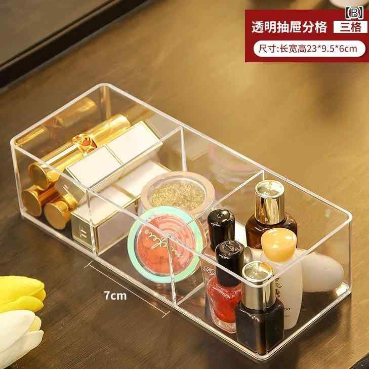 収納ボックス レディース メンズ 整理ケース 卓上 抽屉 引き出し 小物入れ 仕切り プラスチック メイク 化粧品 コスメ 口红 リップ デスク 周り 雑物 現代的 シンプル モダン 単格 三格 プラスチックケース okashashop-10436993 櫻花舎楽天市場店 サンプル画像3