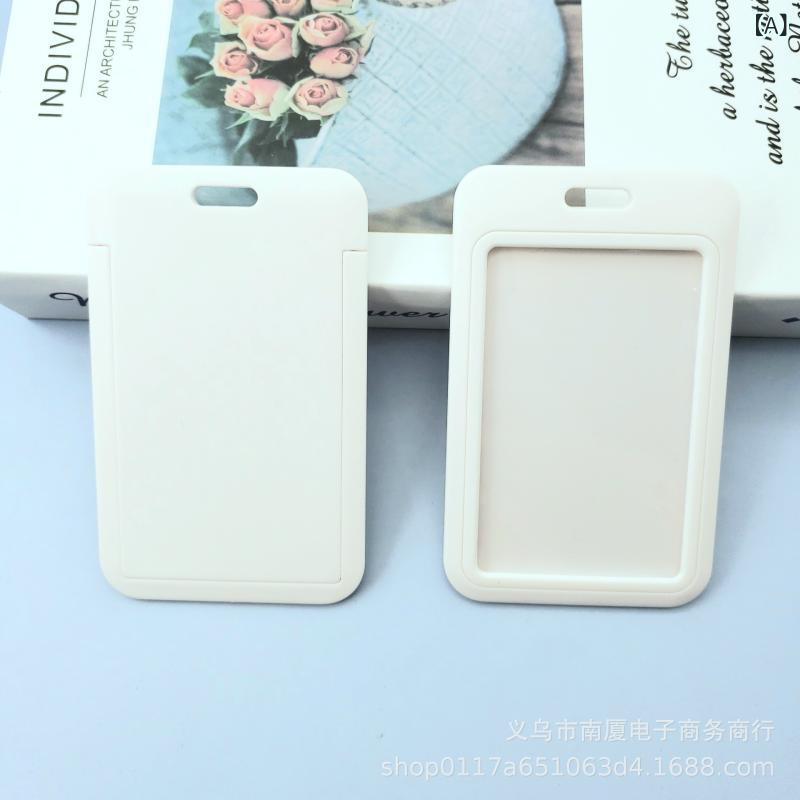 櫻花舎楽天市場店のカードケース メンズ レディース 白 スライド式 定期入れ 通学 通勤 普段使い 縦型 プラスチック シンプル ビジネス オフィス かわいい 小物｜アングル2