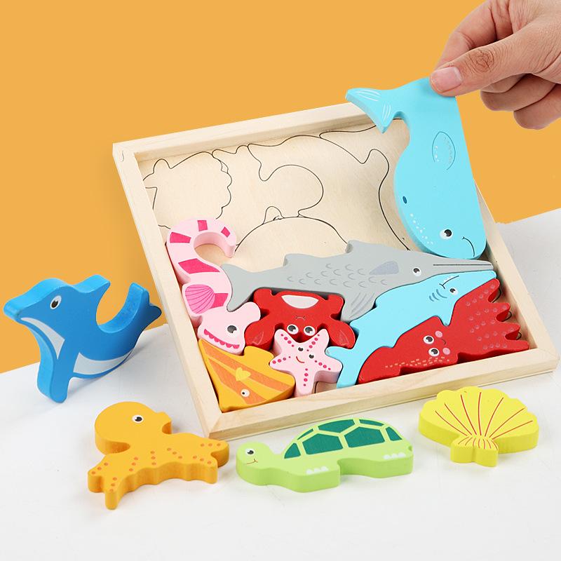 立体パズル キッズ 男の子 女の子 木製 3D 知育玩具 積み木 ブロック 恐竜 動物 数字 乗り物 4歳 5歳 6歳 幼児 早期教育 おもちゃ 脳トレ 指先知育 室内遊び かわいい おしゃれ ギフト プレゼント 贈り物 誕生日プレゼント