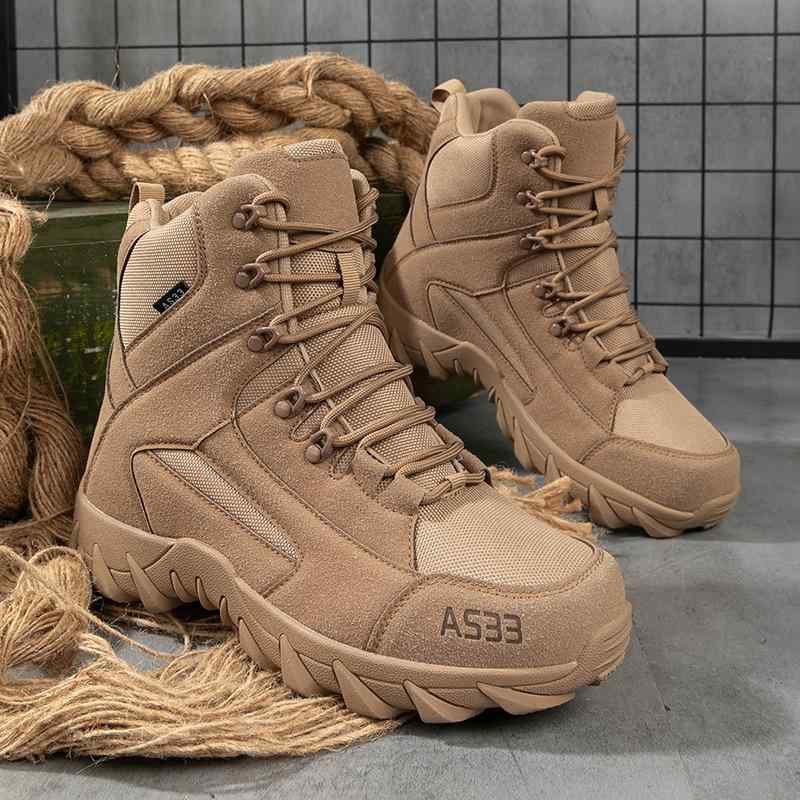登山靴 メンズ 冬 暖かい 裏起毛 ハイカット タクティカルブーツ トレッキングシューズ 防水 厚底 滑り止め ワークブーツ ミリタリーブーツ ライダーブーツ アウトドア 登山 キャンプ ハイキング 普段使い 紳士靴 ブラック 沙色 棕