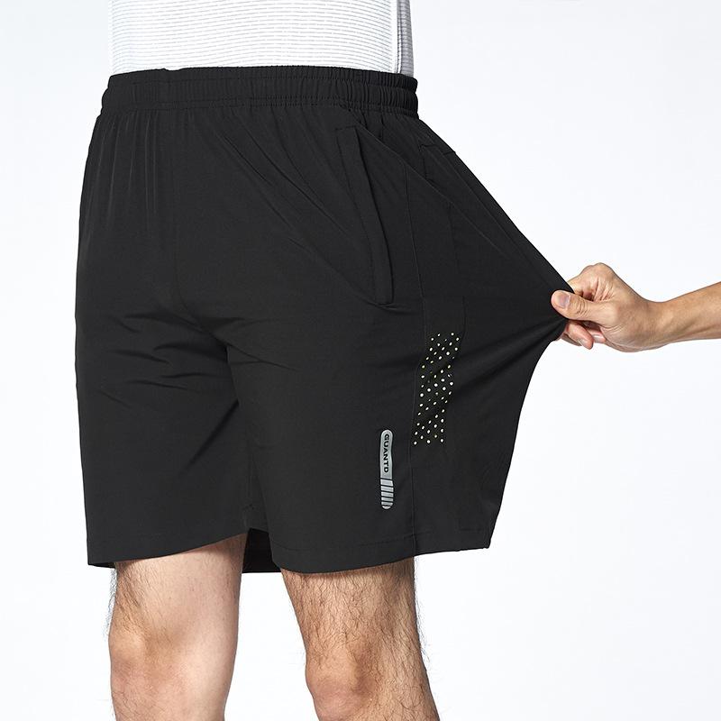 ハーフパンツ メンズ 氷糸 アイス ポリエステル スパンデックス 通気性 軽量 薄手 ストレッチ カジュアル スポーツウェア ランニング ジム フィットネス アウトドア キャンプ 登山 釣り ブラック グレー ネイビー ベージュ L