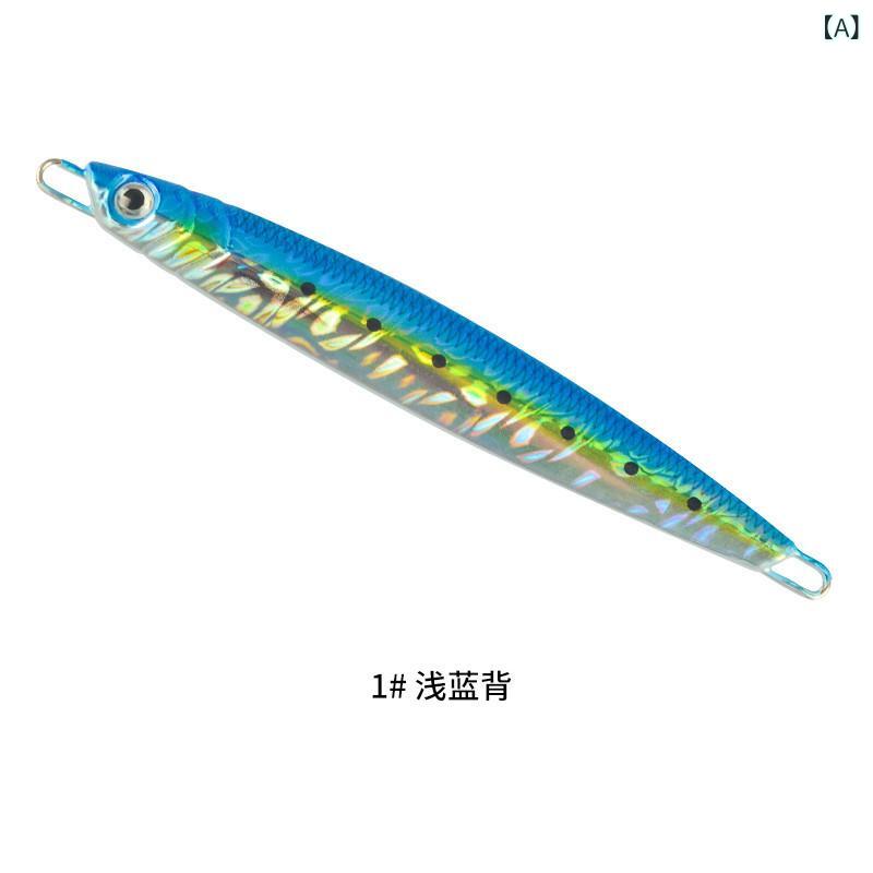 루어 낚시 메탈 지그 의사 먹이 3D 프린트 심해 바다 낚시 배 낚시 지깅 120g 60g 80g 100g 150g 200g 어피 더블 후크 납제 얕은 파랑 심청 은회 보라색 표범 표범 무늬