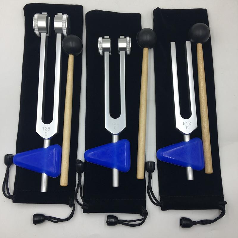 音叉 128ヘルツ 256ヘルツ 512ヘルツ セット アルミ合金 ヒーリング 楽器 瞑想 浄化 マインドフルネス リラクゼーション 音響 シャフト 三角台 台座 癒し グッズ セラピー チューナー サウンド