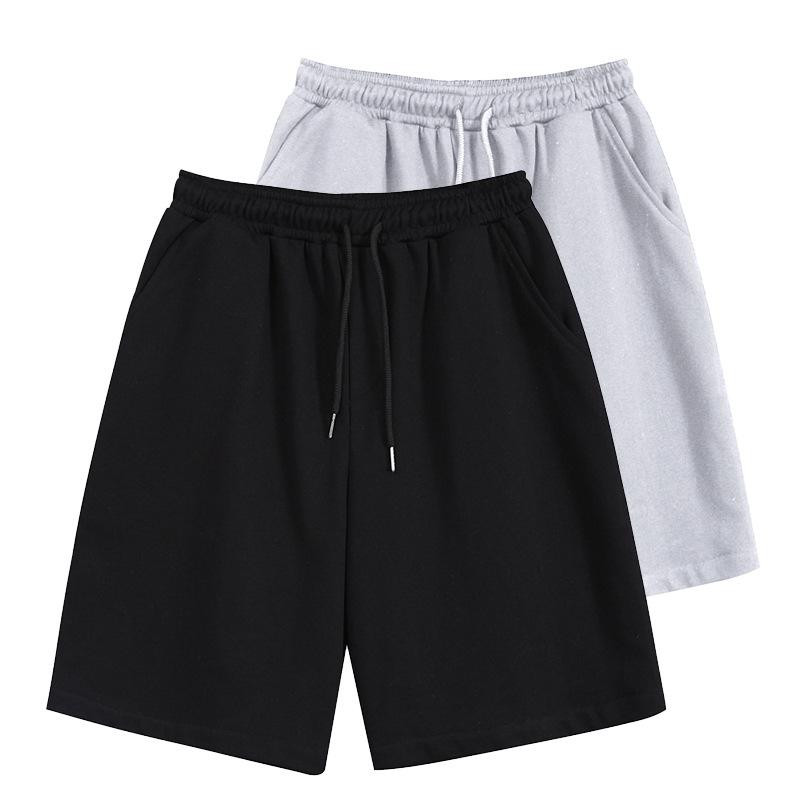 ハーフパンツ メンズ ポリエステル混紡 ストレッチ 伸縮性 軽量 速乾 薄手 ルーズフィット ワイド ストレート 膝上丈 ランニング ジョギング フィットネス ジム スポーツ ウェア 海水浴 プール ビーチウェア カジュアル ブラック グレー