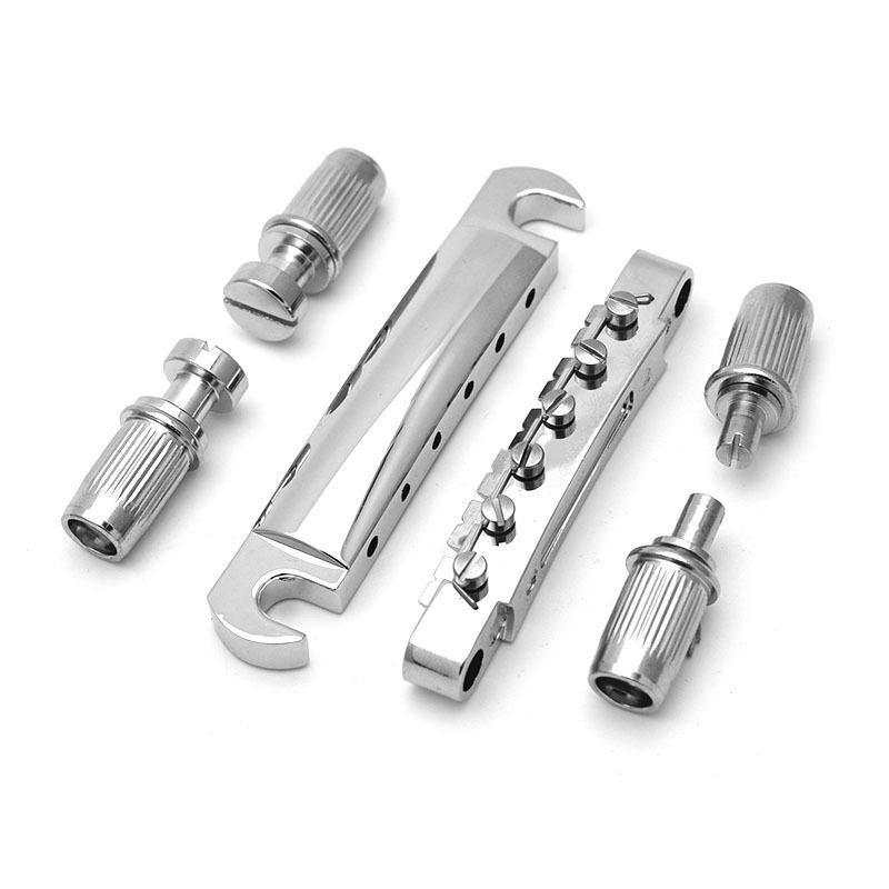 エレキギターパーツ ブリッジ ストップテイルピース SG ギブソン イプフォン 金属製 交換用 弦保持 調整可能 修理 カスタム シルバー ゴールド ブラック