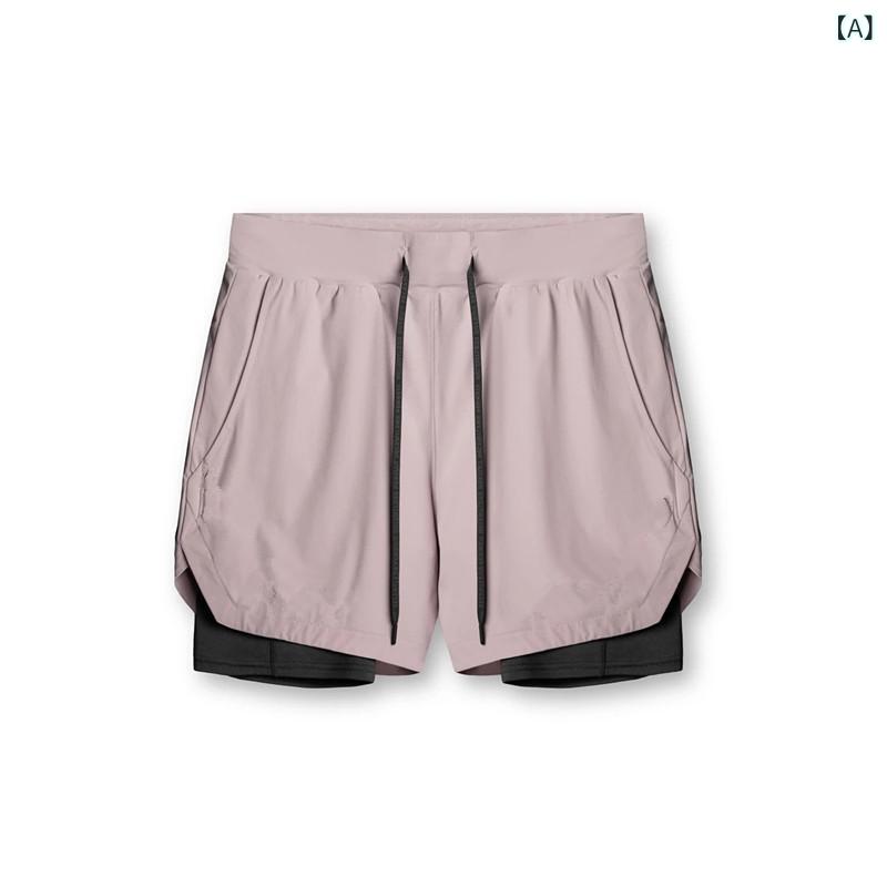 ・カテゴリ: パンツ・パンツ丈: ショートパンツ・スタイル: カジュアル、アクティブ・素材: ポリエステル90%、化学繊維混紡・裏地: ポリエステル90%、化学繊維混紡・機能: 吸汗速乾・ウエスト: ミドルライズ・フィット感: レギュラー・仕様: インナー付き・着用対象: メンズ・着用シーン: ランニング、フィットネス、サイクリング、アウトドア、各種スポーツ・カラー展開: ライトピンク、ライトカーキ、ベージュ、ライトブラウン、ライトグリーン、ライトホワイトカモフラージュ・サイズ展開: M、L、XL、XXL、XXXL