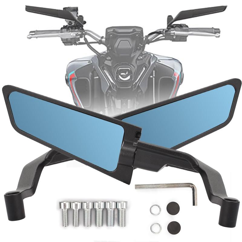 RACEAST アップグレードされた拡大されたバイクミラー 調整可能 回転 バックミラー ステルス ウイング サイドミラー 左右セット 耐久性 凸面鏡 適しています対応車種 1290 Super Duke R Evo ABS Z1000