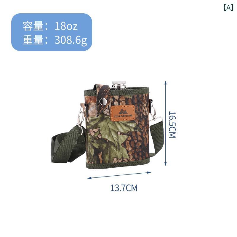 櫻花舎楽天市場店のボトル Flask 酒瓶 金属製 ステンレス製 大容量 ポータブル 携帯用 アウトドア キャンプ 旅行 レジャー 持ち運び 便利 おしゃれ レトロ ヴィンテージ風風 シルバー 18oz 32oz 48oz 64oz 88oz｜アングル2