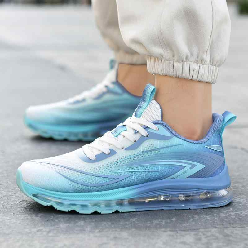 ・カテゴリ: ランニングシューズ・素材: メッシュ、MD・対象: メンズ・カラー: ブラックグリーン、ホワイトローズレッド、ホワイトスモークブルー・サイズ展開: 39, 40, 41, 42, 43, 44, 45, 46, 47, 48・要素: ステッチ・用途: ランニング・特徴: フロントレースアップ、ローカット・機能: 通気性、軽量