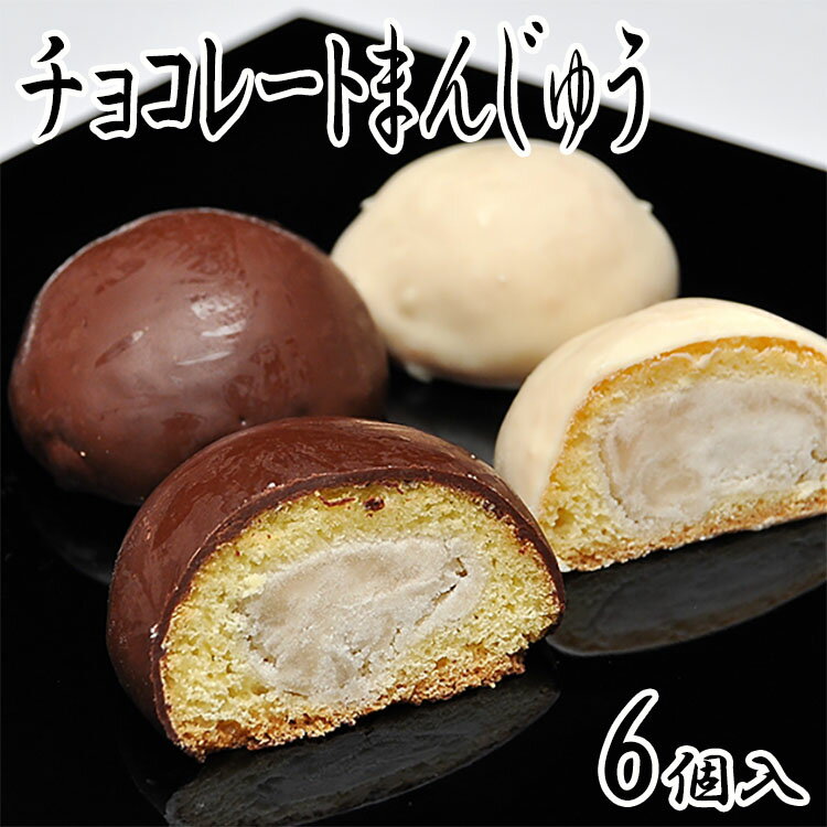 チョコレートまんじゅう 和菓子 和スイーツ バレンタインデー バレンタイン ホワイトデー お返し お菓子 誕生日プレゼント 子供 母 プチギフト 手土産 お土産 贈り物 内祝い 退職 祝い お礼 女性 お取り寄せ 菓子折り ギフト 老舗 美味しい お供え チョコ以外 6個箱入のサムネイル