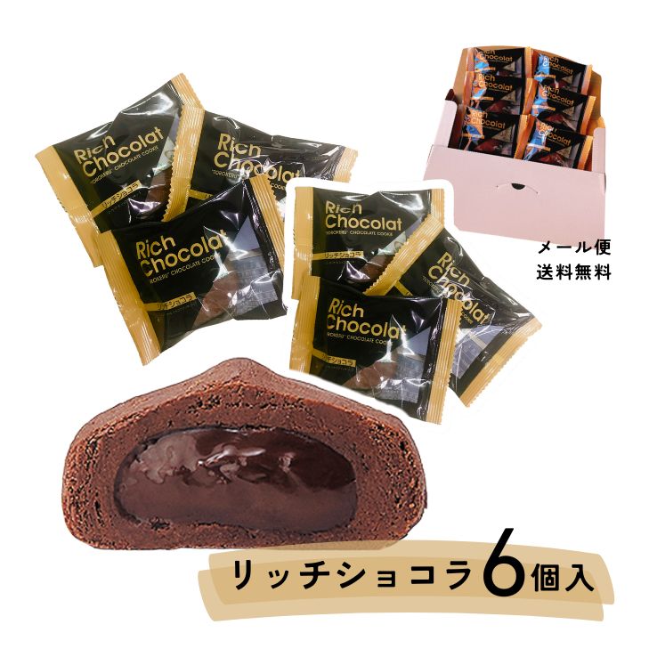 【送料込】とろける美味しさ!リッチショコラ6個入 チョコ クッキー ギフト 洋菓子 ...