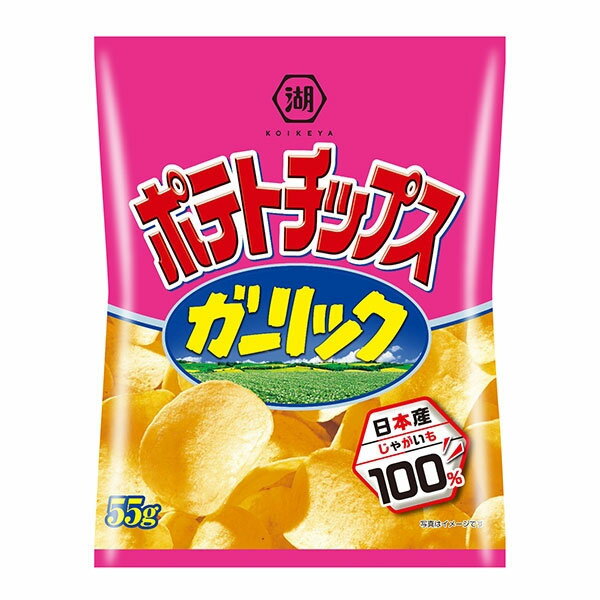 じゃがいもの旨みを引き立て、味わい深いキレのある風味豊かなガーリック味です。 【内容量】55g【入数】12コ 【2023/03/27発売】