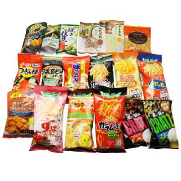 おかしのマーチ おつまみ＆スナック菓子ラッピングセット（18種・全18コ入）