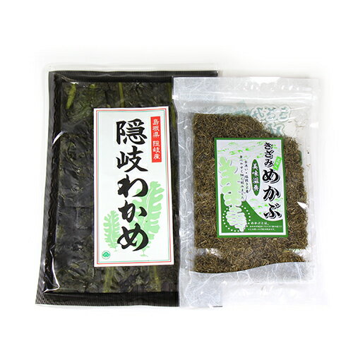 (全国送料無料) 森田製菓 隠岐わかめ・昆布入きざみめかぶ セット（2種・計2コ） おかしのマーチ メール便 (omtmb5845)のサムネイル