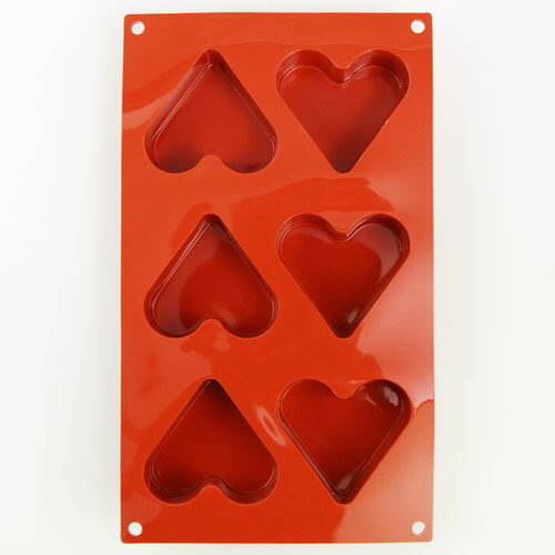 シリコンフレックス　ハート型6個付き　SF-036　バレンタイン　ケーキ型 お菓子 シリコン型格安通販　バレンタイン　人気　ランキング